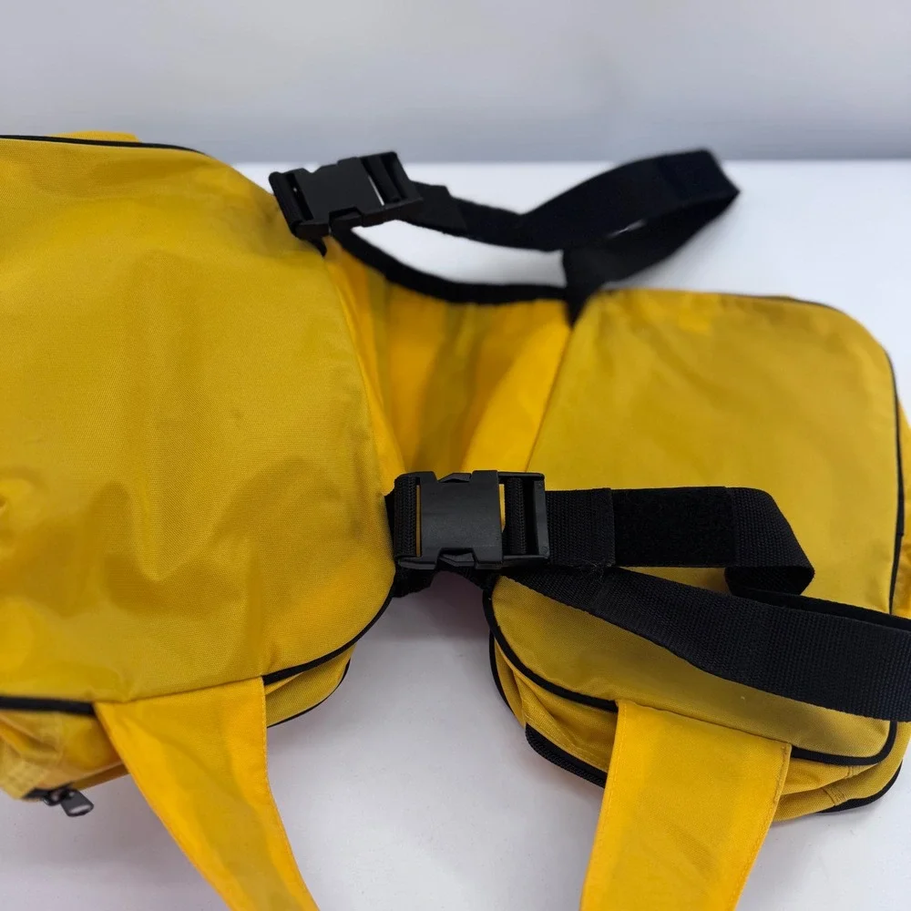 Old Navy Dog Yellow Nylon Pet Backpack‎ Carrier Dog Saddlebag Hiking Travel